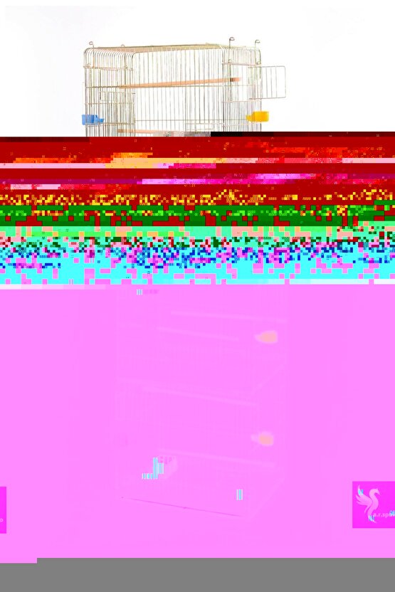 Papağan Ve Muhabbet Kuşu Üretim Kafesi Ful Set 45*35*40 Izgaralı Tavalı