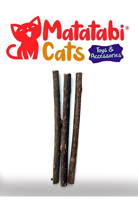 Matatabi Stick Small 3lü Doğal Çiğneme Çubuğu, Kedi Oyuncağı 12 Cm