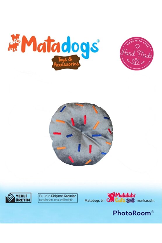 Mata Dogs Yummy Sesli, Kumaş Nakışlı Peluş Yavru Köpek Oyuncağı 13 Cm