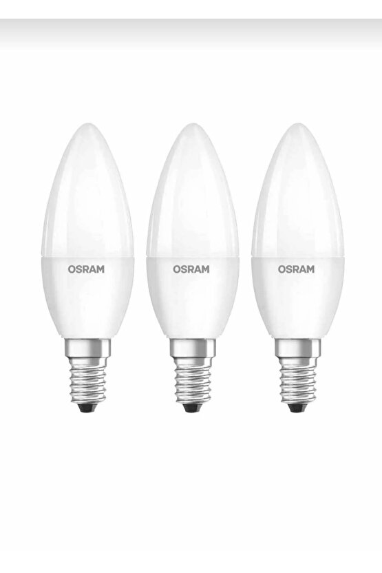 3Lü Paket 4.9w 6500 Kelvin Beyaz ışık E14 Duylu Value Classic Led Mum Ampul