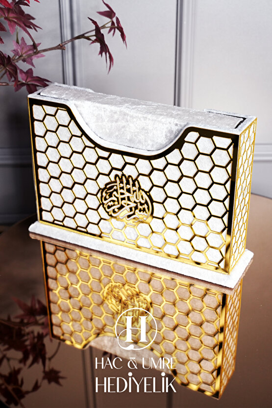 Hediyelik Kuran | Hediyelik Kuranı Kerim | Kadife Kaplama Ahşap Kutulu Kuran