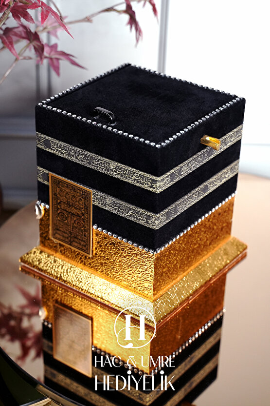 Kabe Maketi | Kabe Kutulu Kuranı Kerim | Gold Kabe Maket Kuranı Kerim Hediyeli | Küçük Boy