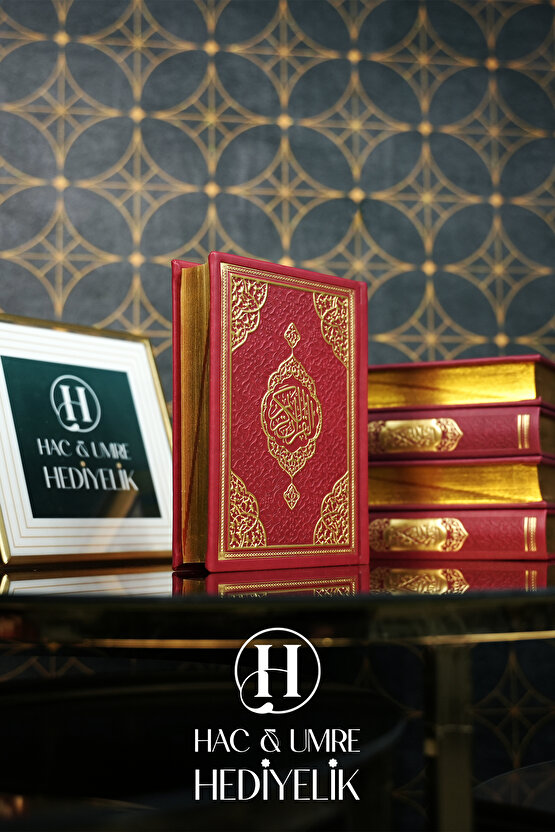 Kuranı Kerim | Kırmızı Termo Deri Ciltli Kuranı Kerim | Çanta Boy Kuran