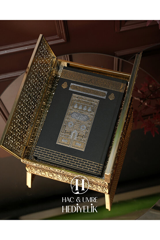 Kuran Kabı ve Kuranı Kerim | Lüks Kuran Saklama Kabı | Ayaklı Çift Kapaklı Kutulu Hediyelik Kuran