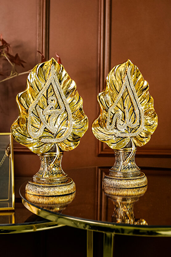 DEKORATİF BİBLOLAR YAPRAK ALLAH MUHAMMED BİBLO DEKOR OBJE EV OFİS AKSESUARLARI FİGÜR SÜS SETİ