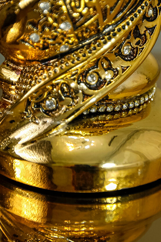 HEDİYELİK FİGÜR LÜKS AVANGARD FİGÜR KELİME-İ TEVHİD İŞLEMELİ ALLAH MUHAMMED DEKORATİF SÜS OBJE