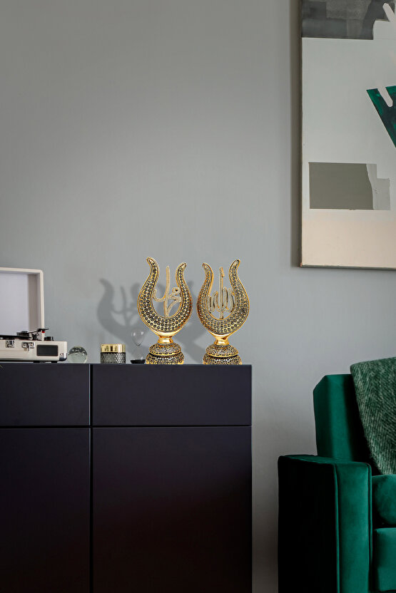 ALLAH MUHAMMED ESMAÜLHÜSNA LÜKS HEDİYELİK BÜYÜK OBJE DEKORATİF SÜS