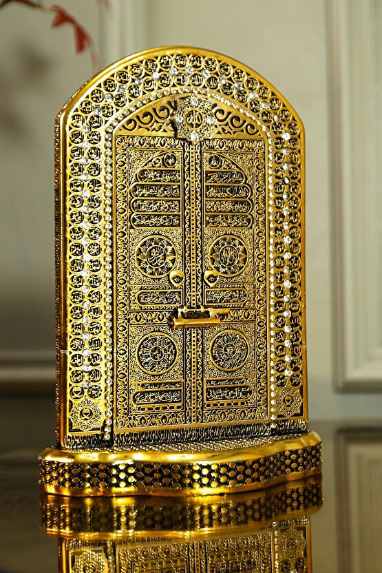 Kurumsal Hediye Lüks Islami Hediyelik Dekoratif Obje Süs Model Kabe Kapısı Ayetel Kürsi Biblo