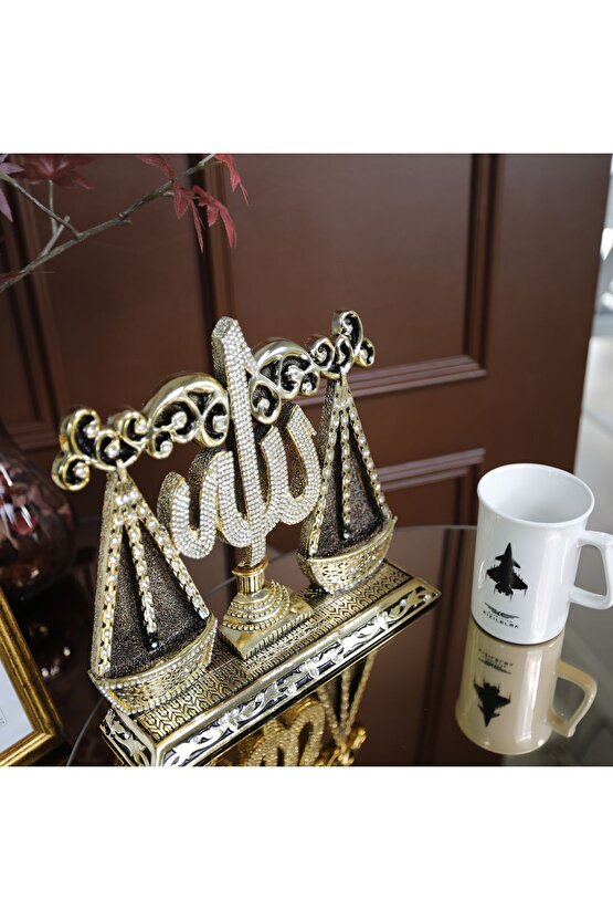 LÜKS HEDİYELİK FİGÜR DİNİ İSLAMİ BİBLO DEKORATİF ÜRÜN TERAZİ LAFIZ OBJE