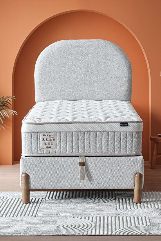 Bohem Plus Tek Kişilik Uyku Seti – Pocket Yaylı Yatak, Sandıklı Baza, Başlık3 lü Set