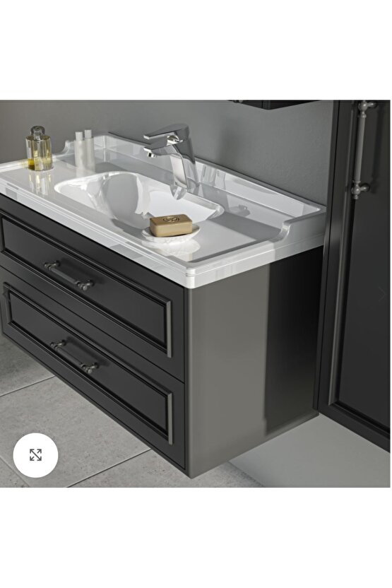 Ariana Antrasit 80 cm Banyo Dolabı