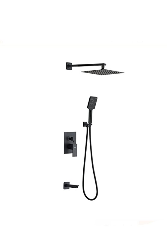 Ankastre Banyo Bataryası Seti Mat Siyah Cn-8210b