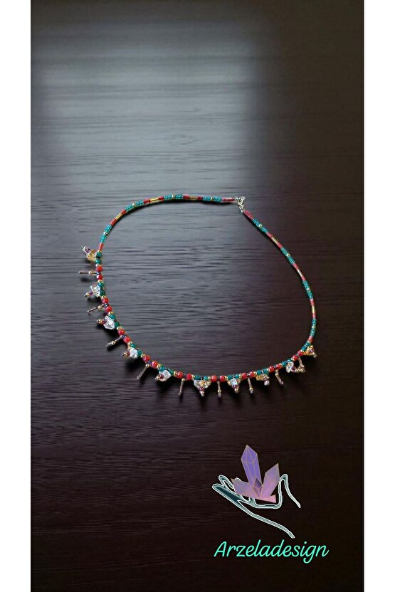 Dogal Tas 925 Ayar Gümüş Kolye 2mm Mercan Sitrin Akik Gümüş