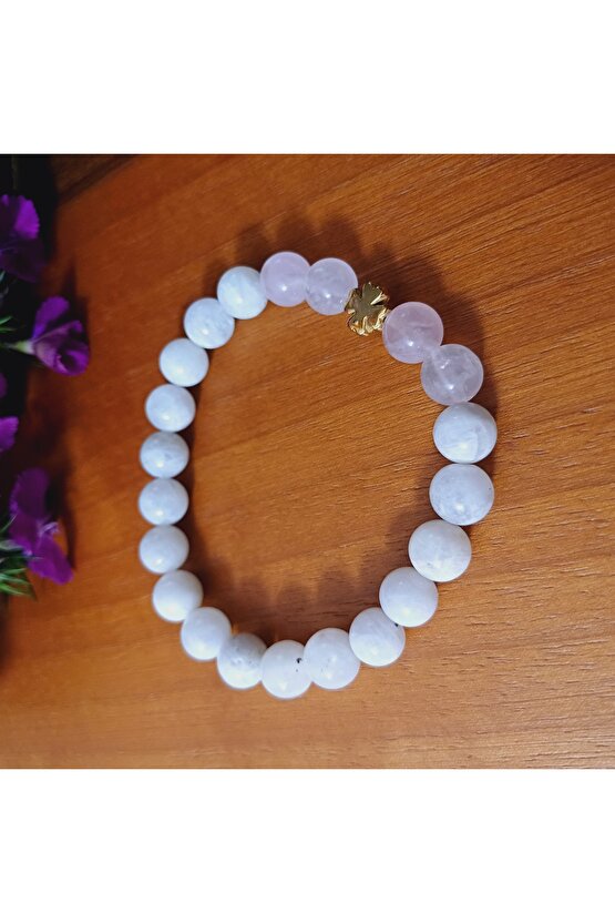 Doğal Taş AY TAŞI ve PEMBE KUVARS KENDINI SEV