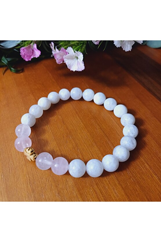 Doğal Taş AY TAŞI ve PEMBE KUVARS KENDINI SEV