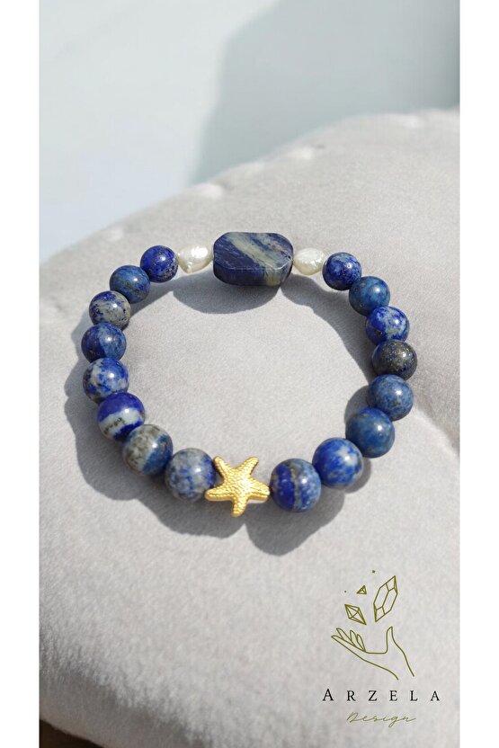 Doğal Taş LAPİS  LAZULİ BILEKLIK BİLGELİK TASI