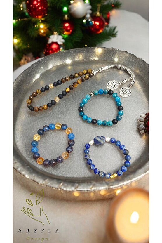 Doğal Taş LAPİS  LAZULİ BILEKLIK BİLGELİK TASI