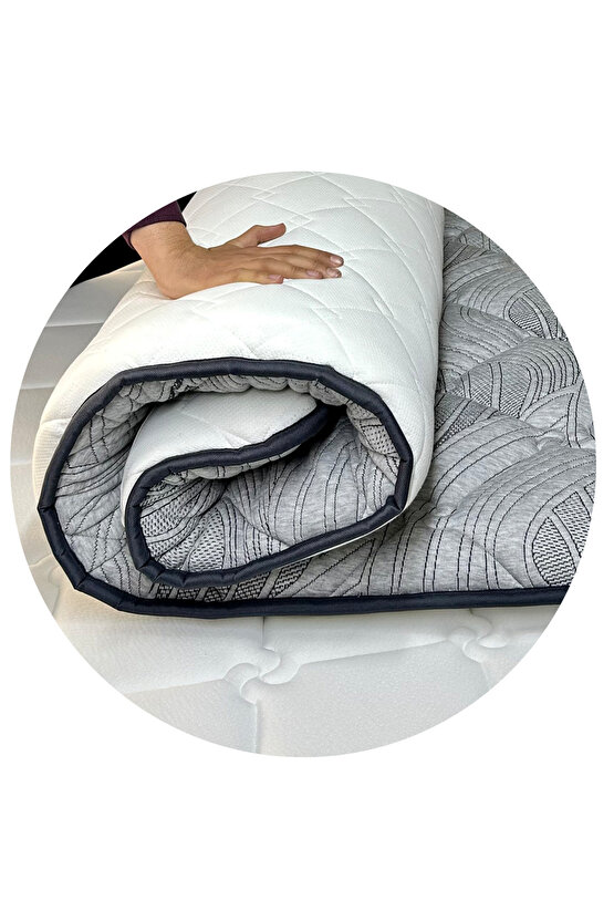 Antrasit Grey Süper Lüx Visco Terapi Yatak Pedi & Şiltesi (8CM)