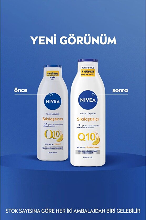 Q10 7 Günde Sıkılaştırıcı Vücut Losyonu 250ml,C Vitamini, Nemlendirici, Esnek Ve Elastik Cilt X2Adet