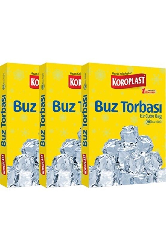 Buz Torbası 196 Küp Buz 3 Paket