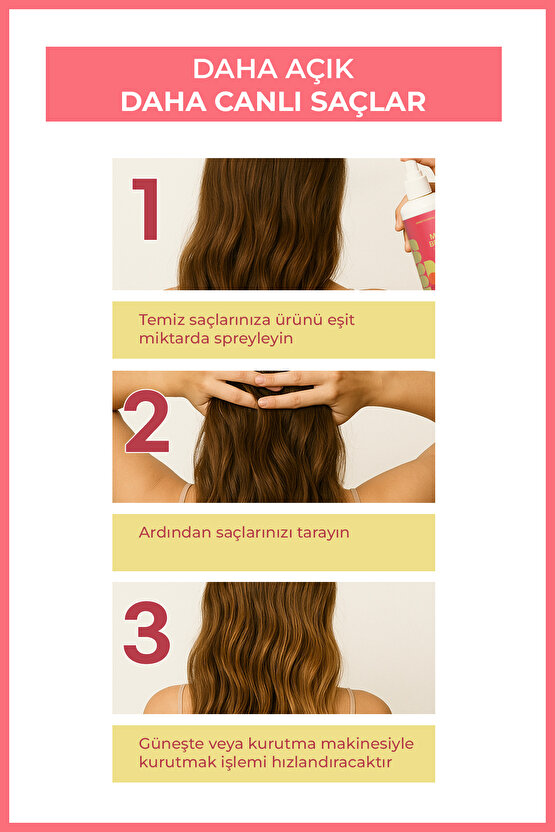 Miami Beach Renk Açıcı Saç Sprey 200 ml (Papatya Suyu)