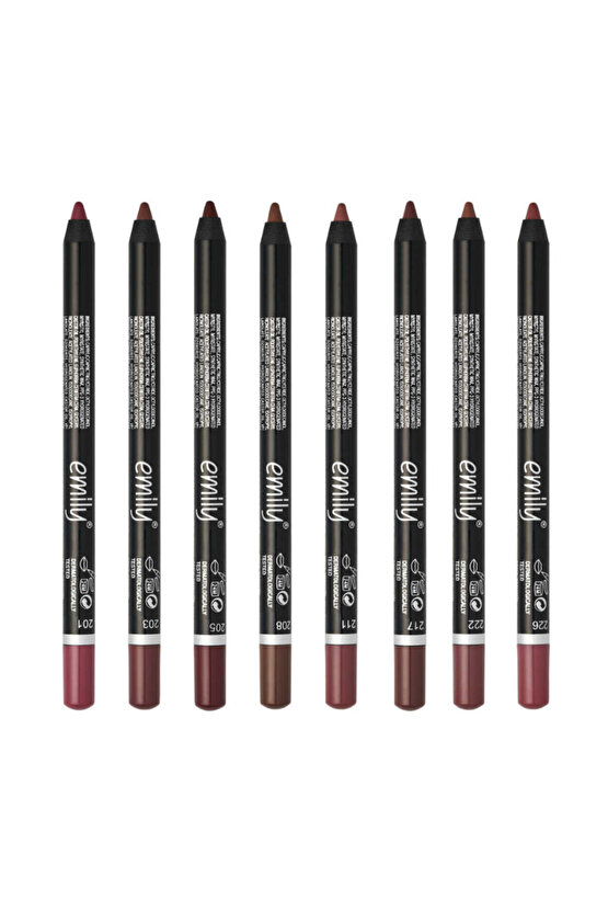 Emily Dudak Kalemi 8li Set No: 201-203-205-208-211-217-222-226