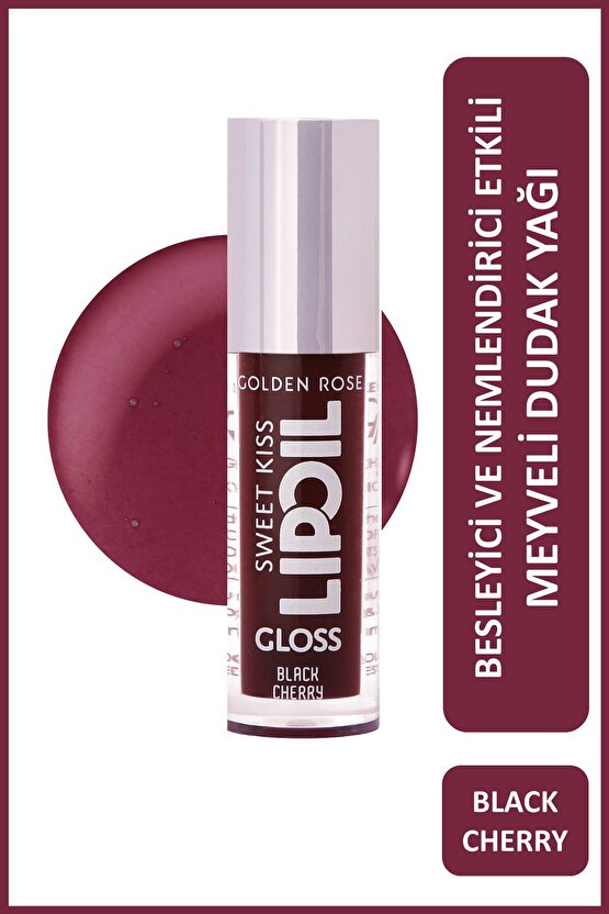 Sweet Kiss Lip Oil Gloss No:08 Dudak Parlatıcı Yağ Kiraz, Gül & Jojoba Yağlı 4,7 ml