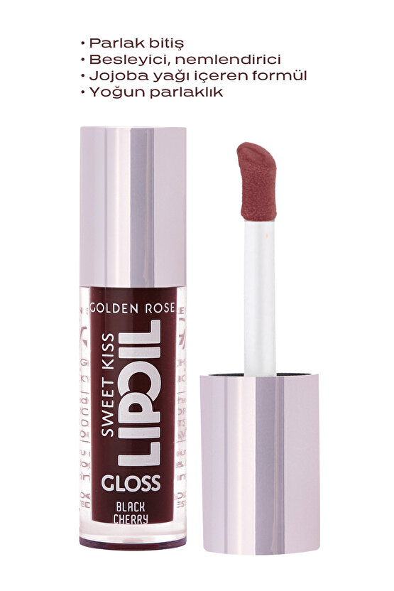 Sweet Kiss Lip Oil Gloss No:08 Dudak Parlatıcı Yağ Kiraz, Gül & Jojoba Yağlı 4,7 ml