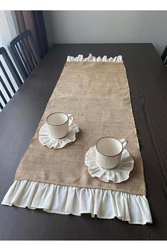 Fırfırlı Jüt Runner 40x120