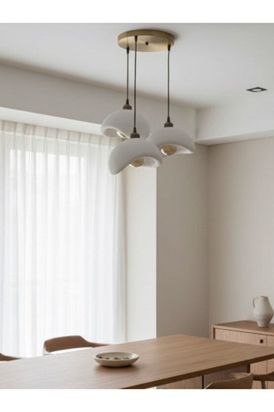 Beton İskandinav &Bohem Tarz 3’lü Avize