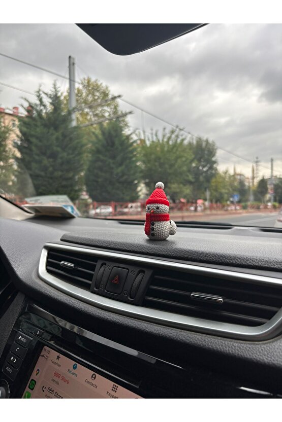 Kardan Adam Araba süsü - Araç İçi Aksesuar Sevimli Kardan Adam Figürü