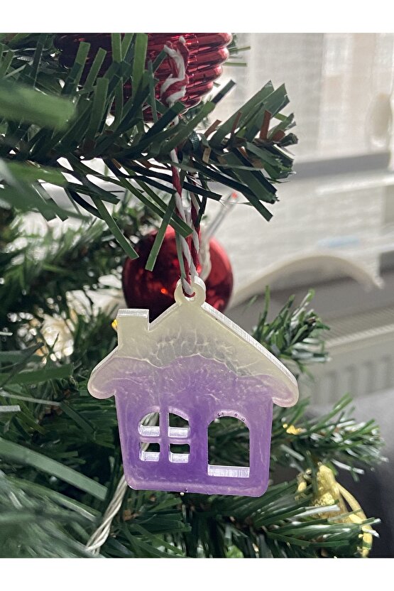 Ev Formunda Epoksi Yılbaşı Ağacı Süsü 9