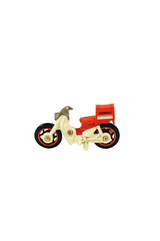164 Ölçek Tekli Regular Arabalar HKG43 Hw Moto  Honda Super Cub Custom Kırmızı