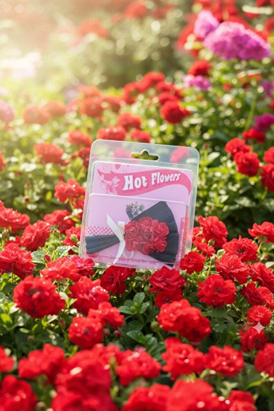 Hot Flowers Tasarım Kırmızı Çiçek Buketi Sevgiliye Hediye Özel Tasarım Koleksiyonluk Minik Buket