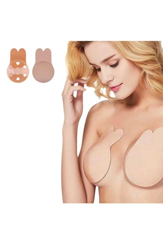 Göğüs Ucu Gizleyici Push Up Sütyen Ten