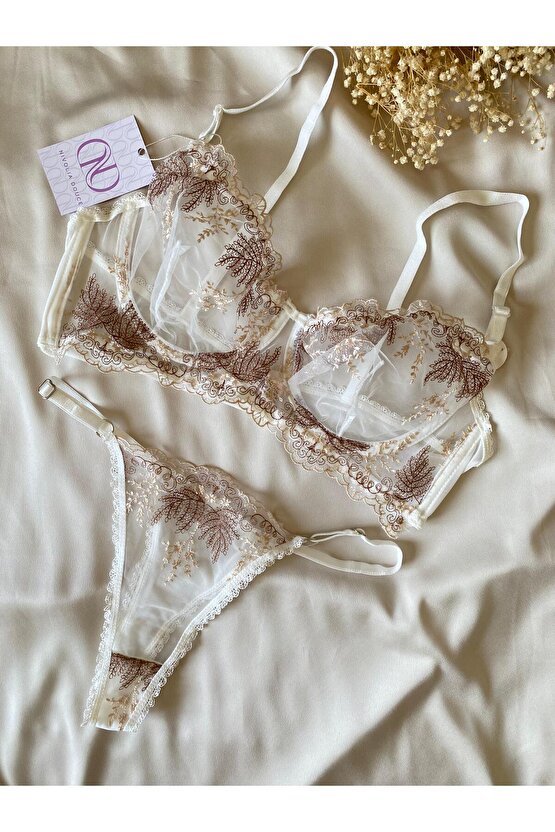 Büyük Beden C kup Brode sütyen takımı