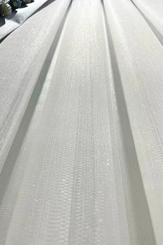 Brillant Gumus Simli Bambu Tul Perde 13 Sık Pileli Vıdeolu Gulsemperdeonlıne