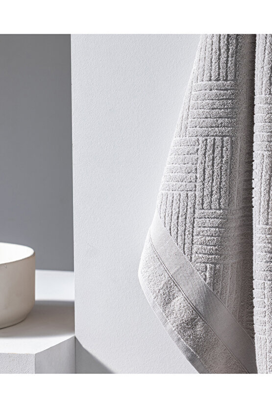 Etienne %100 Pamuk Banyo Havlusu - Gri