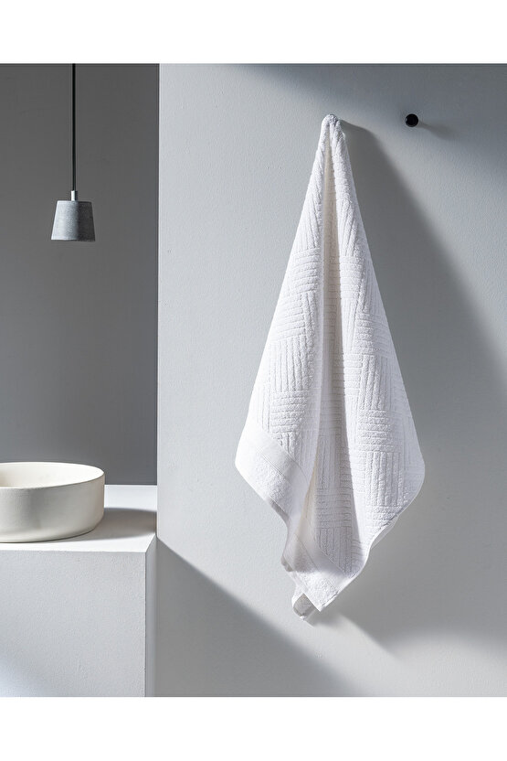 Etienne %100 Pamuk Banyo Havlusu - Beyaz
