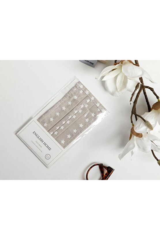 Star Pamuk Maske 9,5x18 Cm Gri