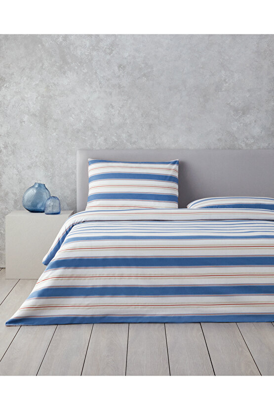 Natural Lines Çift Kişilik Nevresim Seti Mavi