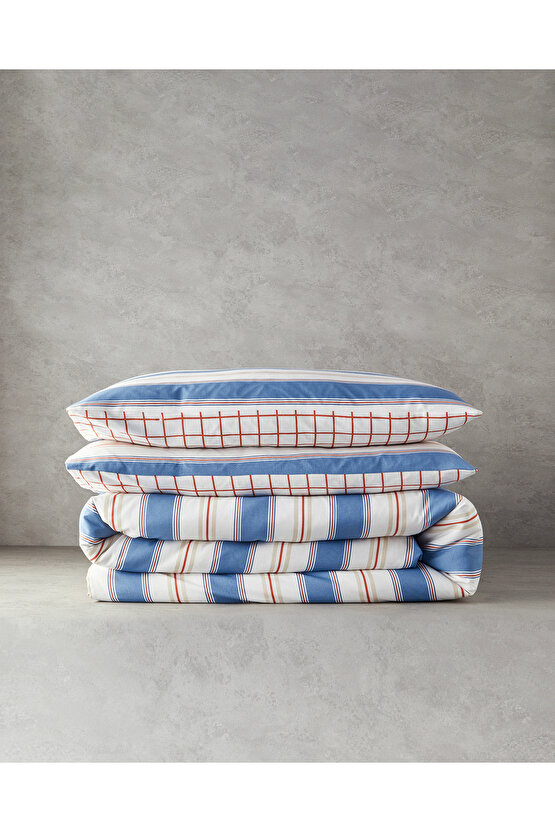 Natural Lines Çift Kişilik Nevresim Seti Mavi