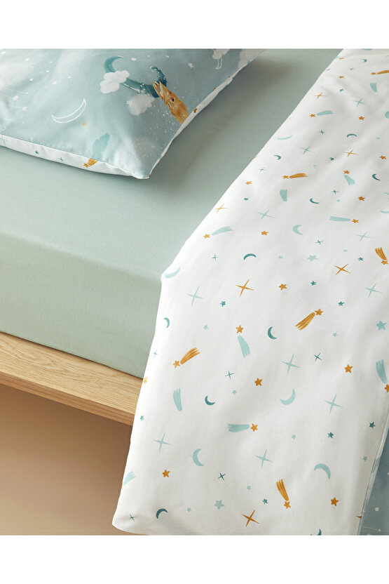 Funny Animals Pamuklu Bebe Nevresim Takımı Yeşil