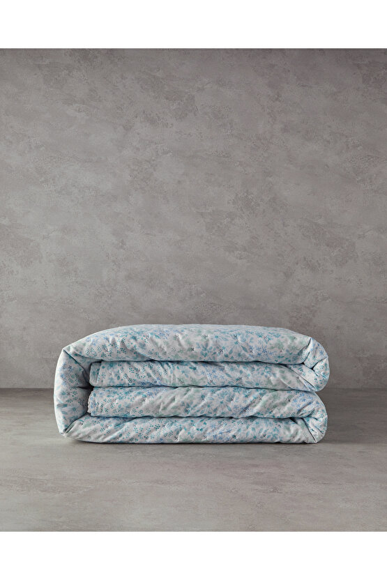 Floral Harmony Tek Kişilik Çok Amaçlı Örtü Açık Mavi