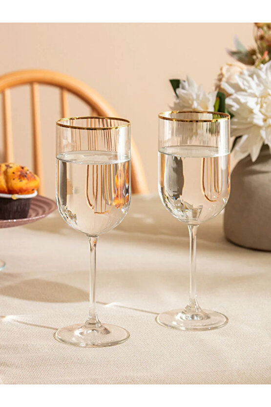 LCW HOME Renksiz Cam Ayaklı Su Bardağı Seti 2li 410 Ml