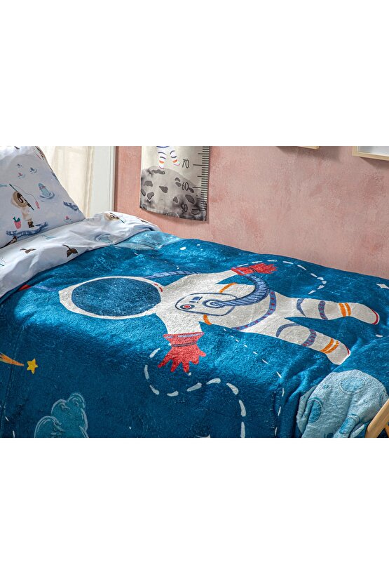 Galaxy Wellsoft Çocuk Battanıye 150x200 Cm Mavi