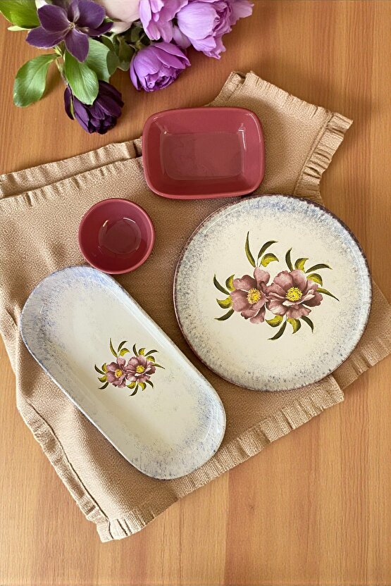 Polya 15 Parça 4 Kişilik Kahvaltı Takımı  Kahvaltılık Sunum Seti