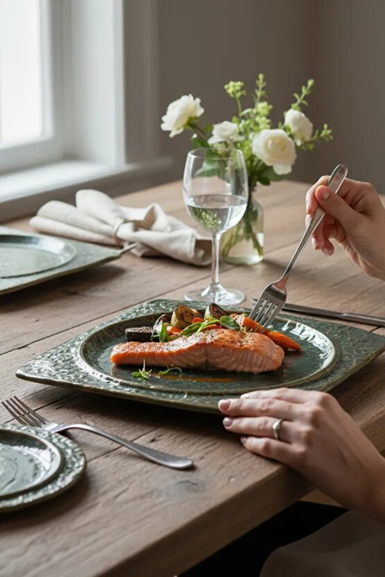 Livelli Maar 25 cm Porselen Kare Servis Tabağı 6 Adet