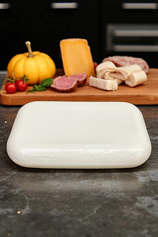 Plume Porselen 27cm Dikdörtgen Düz Servis Sunum Tabağı