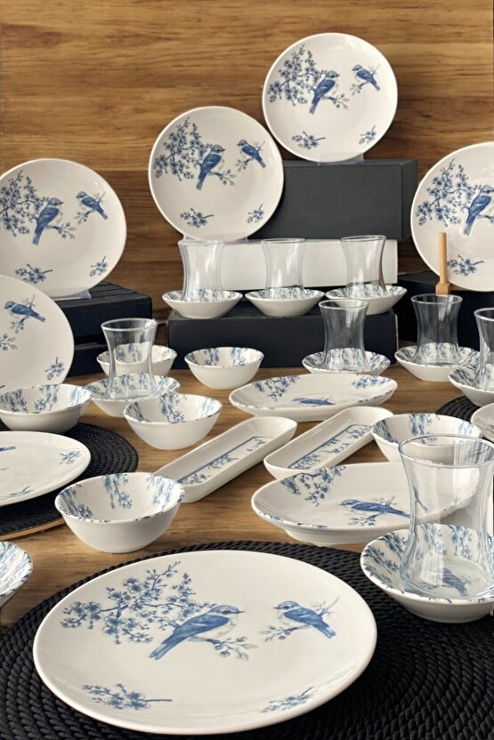 Serenat 46 Parça 12 Kişilik Porselen Kahvaltı Takımı